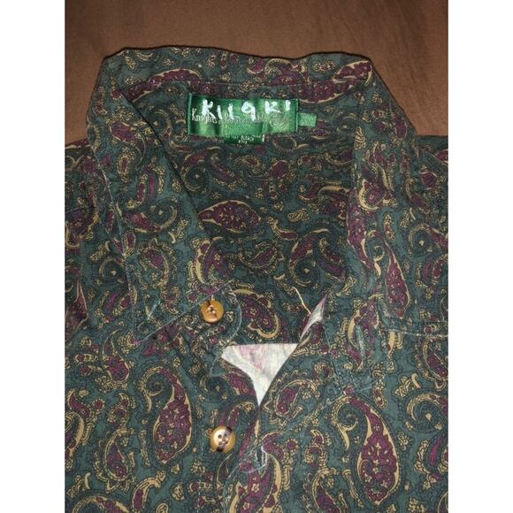 Vintage Mens Paisley Button Up Shirt XL - Picture 6 of 6